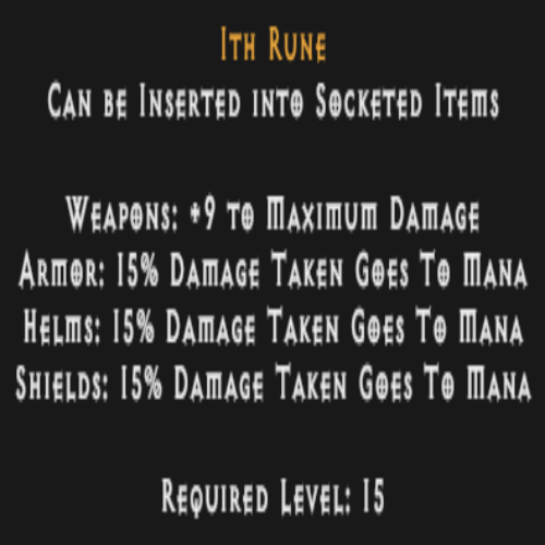 Ith Rune Description