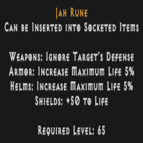Jah Rune Description