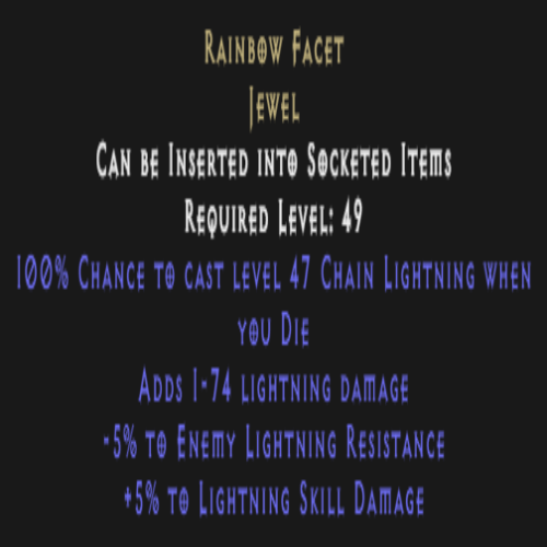 Lightning Facet Death Description