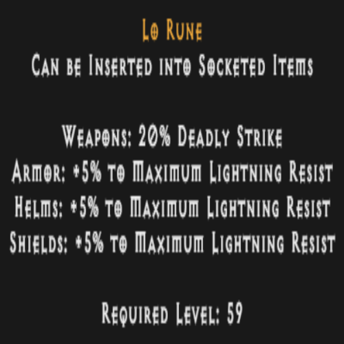 Lo Rune Description