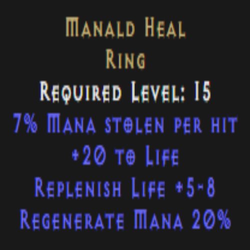 Manald Heal 7% Mana Leech Description