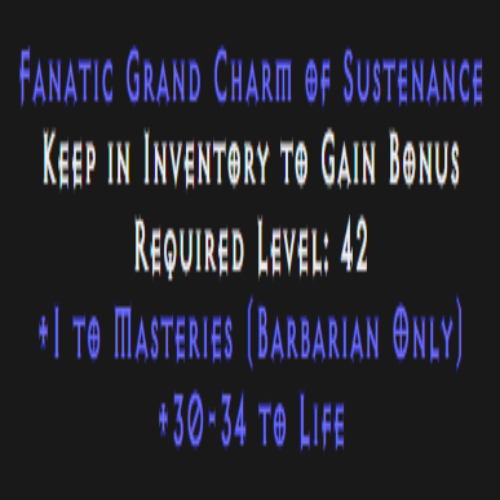 Barbarian Masteries Skiller 30-34 Life Description