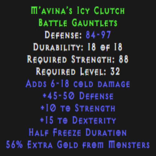 M’avina’s Icy Clutch (Gloves) Description