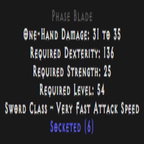 Phase Blade 6 Sockets Description