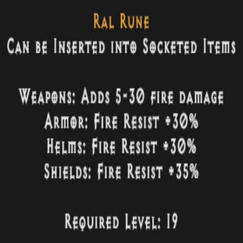 Ral Rune Description