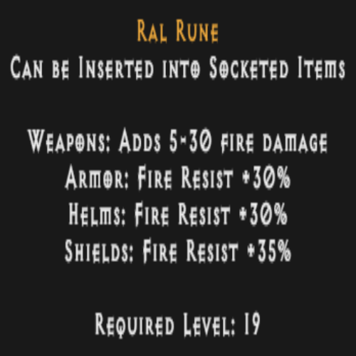 Buy D2R Ral Rune | Diablo 2 Resurrected (D2R) Item Shop - D2RGEAR