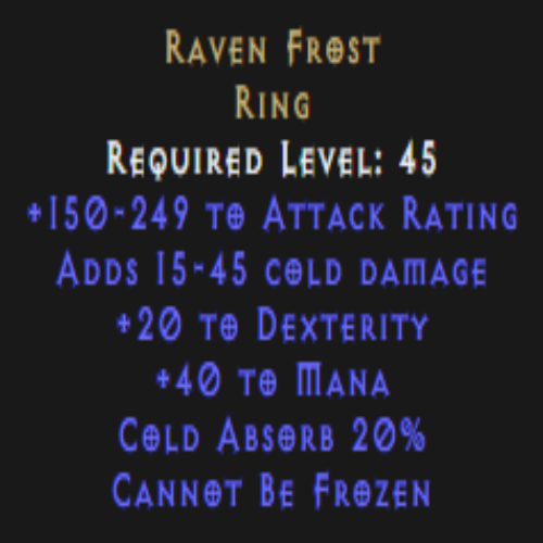 Raven Frost 20 Dex Description