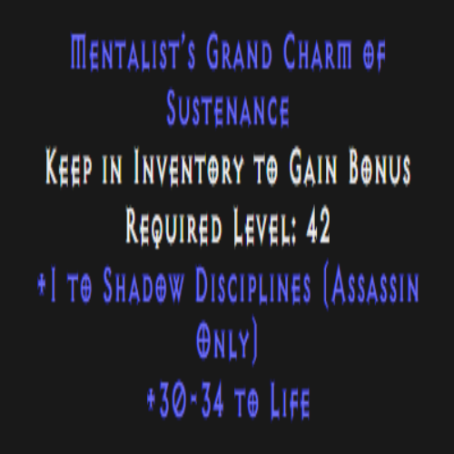 Assassin Shadow Disciplines Skiller 30-34 Life Description