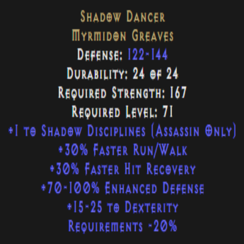 Shadow Dancer 1 Shadow Discipline Description
