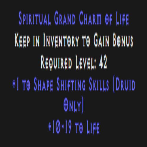 Druid Shape Shifting Skiller 10-19 Life Description