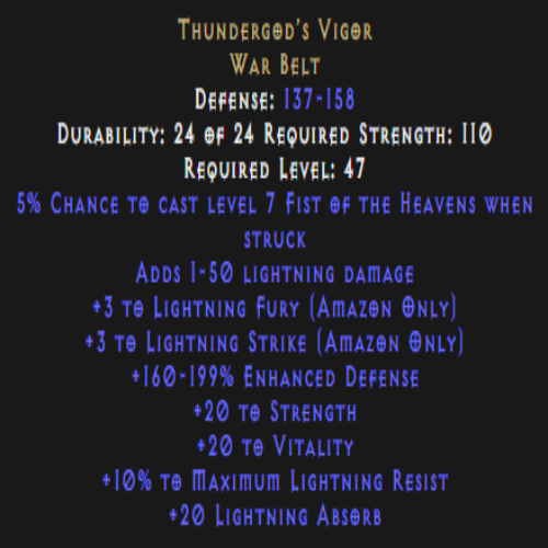 Thundergod’s Vigor Description