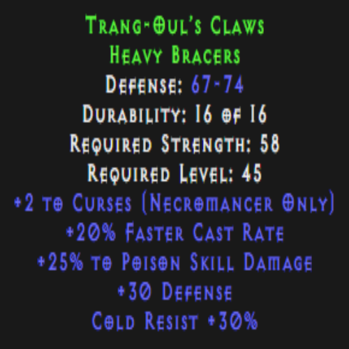 Trang-Oul’s Claws (Gloves) Description