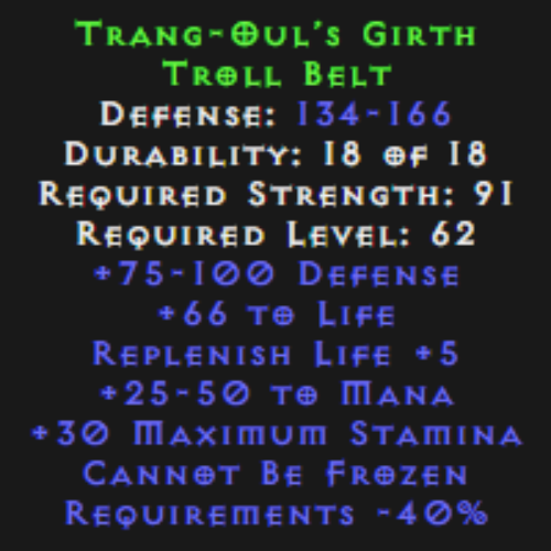 Trang-Oul’s Girth (Belt) Description