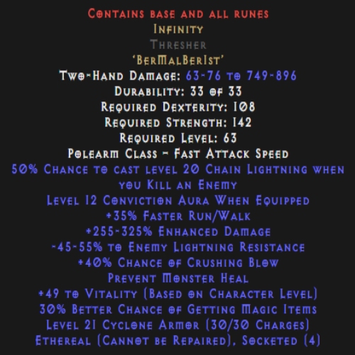 Unmade Infinity Thresher Ethereal Description