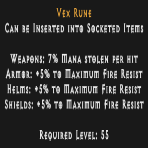 Vex Rune Description