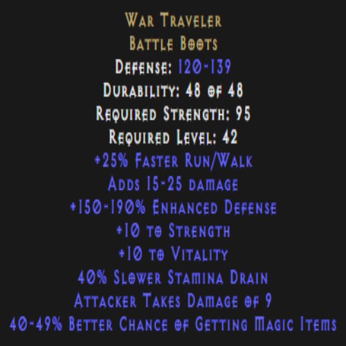 War Traveler 40-49% Magic Find Description